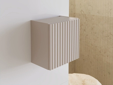 Szafka łazienkowa wisząca Nova 30 cm beżowa szafka do łazienki o nietuzinkowym charakterze elegancki ryflowany front