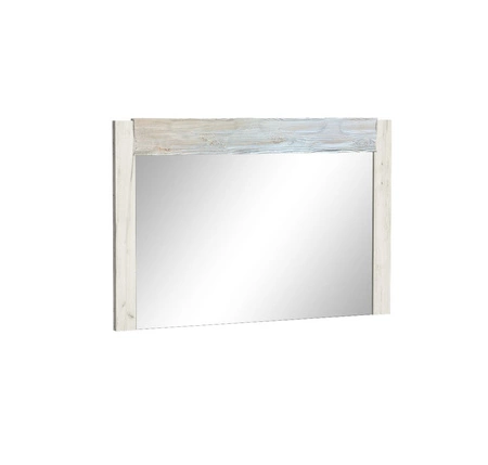 Lustro wiszące Indiana 120x80 cm kraft biały prostokątne lustro w ramie idealny dodatek do przedpokoju sypialni lub garderoby