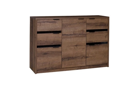 Zestaw mebli do sypialni Denver dąb monastery / czarny połysk ponadczasowy design komplet mebli do sypialni wysoka jakość wykonania