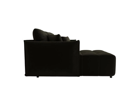 Narożnik z funkcją spania Oroso grafitowy lewostronny miękka tkanina typu velvet z powłoką hydrofobową pojemnik na pościel