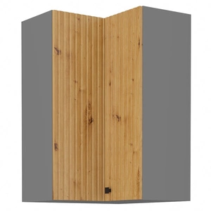 Szafka kuchenna narożna wisząca Antri 60x60 GN-90 2F lamelowy front szafka odporna na działanie wilgoci i uszkodzenia