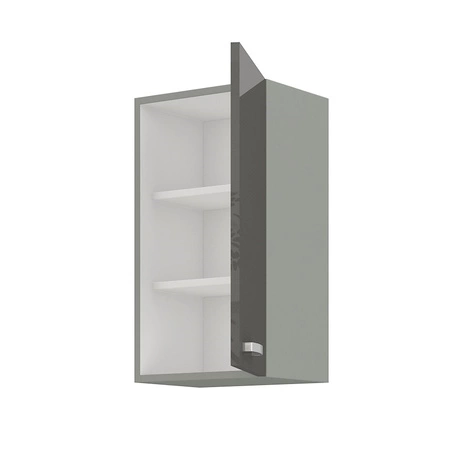 Zestaw mebli kuchennych Grey 260 cm fronty w połysku niepowtarzalny styl szafek dopasuje się do wnętrza każdej kuchni