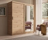 Szafa przesuwna z lustrem Hailey 180 cm dąb artisan prosta forma i minimalistyczny wygląd szafa idealnie wpasuje się do każdego wnętrza