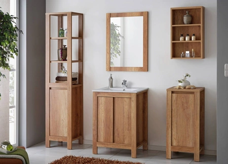 Zestaw mebli łazienkowych Classic eleganckie szafki do łazienki w stylu klasycznym zachwycają prostym designem stabilna podstawa