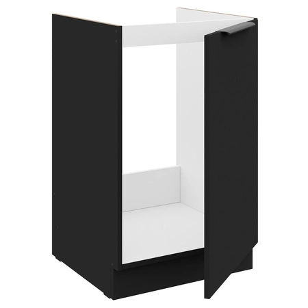 Zestaw mebli kuchennych Black 260 cm metalowe uchwyty krawędziowe szafki doskonale prezentują się w nowoczesnych wnętrzach