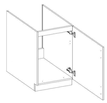 Szafka kuchenna pod zlewozmywak Linosa 50 ZL 1F BB szafka odporna na parę wodną rozlaną ciecz i wysoką temperaturę