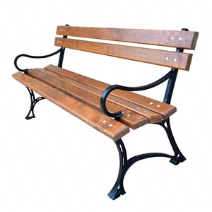 Ławka ogrodowa 150 cm FIEM-02-LKZP-150 królewska żeliwna z oparciem drewno olchowe lakierowana