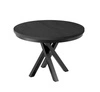 Stół okrągły rozkładany Malumi 100 cm czarny funkcjonalny stół do jadalni doskonale dopasuje się do wnętrz w stylu nowoczesnym