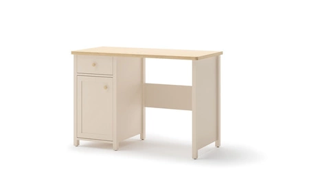 Biurko Story 110 cm beżowy / dąb vincenza bielona modne biurko z szufladą do pokoju młodzieżowego ergonomiczny mebel z obszernym blatem