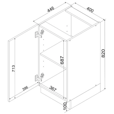 Wyspa kuchenna Mina 127 cm dąb złoty/ czarny praktyczna i funkcjonalna wyspa do kuchni o nietuzinkowym wykończeniu