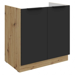 Szafka kuchenna pod zlewozmywak Alatri Ar 80 ZL 2F BB szafka odporna na uszkodzenia wykończenie frontów w technologii anti fingerprint