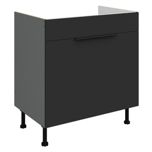 Szafka kuchenna pod zlewozmywak z szufladą Alatri Ant 80 ZL 1S BB fronty szafki kuchennej wykończone w technologii anti fingerprint