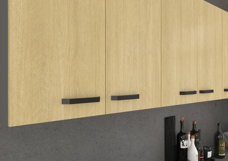 Szafka kuchenna wisząca Chevron 45 G-72 1F front z ozdobnym dekorem jodełki szafka odporna na działanie wilgoci i uszkodzenia