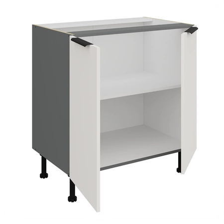 Szafka kuchenna stojąca z półką Corato Ant 80 D 2F BB szafka odporna na uszkodzenia wykończenie frontów w technologii anti fingerprint