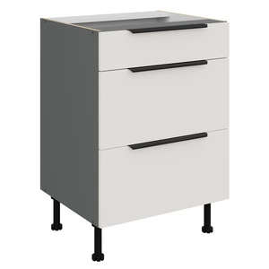 Szafka kuchenna stojąca z szufladami Corato Ant 60 D 3S BB odporna na uszkodzenia wykończenie frontów w technologii anti fingerprint