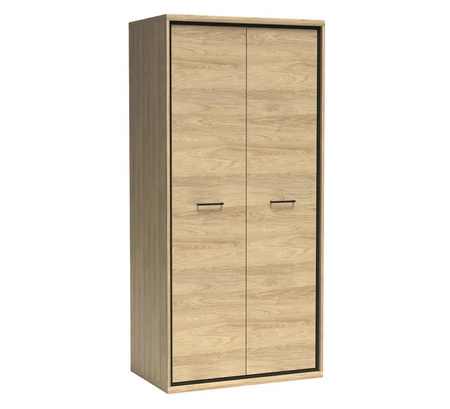 Szafa Mediolan 92 cm hikora szafa z półkami i drążkiem idealna do sypialni garderoby lub przedpokoju