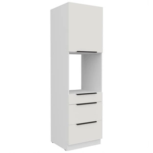 Słupek kuchenny Corato Wh 60 DPS-210 3S 1F szafka z szufladami do zabudowy piekarnika fronty wykonane w technologii anti fingerprint