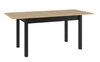 Stół rozkładany Quant 84x146-186 cm dąb artisan / czarny klasyczna forma doskonała propozycja do jadalni odporny blat
