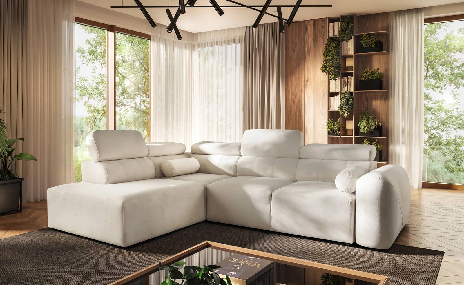 Narożnik z funkcją spania Cantare VII Narożniki do salonu Nowoczesne narożniki rozkładane do pokoju dziennego