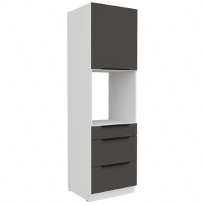 Słupek kuchenny Aversa Wh 60 DPS-210 3S 1F szafka z szufladami do zabudowy piekarnika fronty wykonane w technologii anti fingerprint