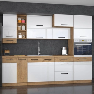 Zestaw mebli kuchennych Vento 270 cm szafki doskonale prezentują się we wnętrzach klasycznych oraz nowoczesnych