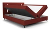 Łóżko kontynentalne Norco 180x200 bordowe stylowe łóżko z pojemnikiem oświetlenie umieszczone w zagłówku nadaje wyjątkowości