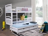 Łóżko piętrowe Kajtek 3 osobowe 80x170 cm idealne do pokoju dziecka oszczędza metraż zajmuje przestrzeń łóżka pojedynczego