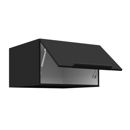 Zestaw mebli kuchennych narożny Brianza / Black 330x210 cm uchwyty krawędziowe szafki doskonale prezentują się w nowoczesnych wnętrzach