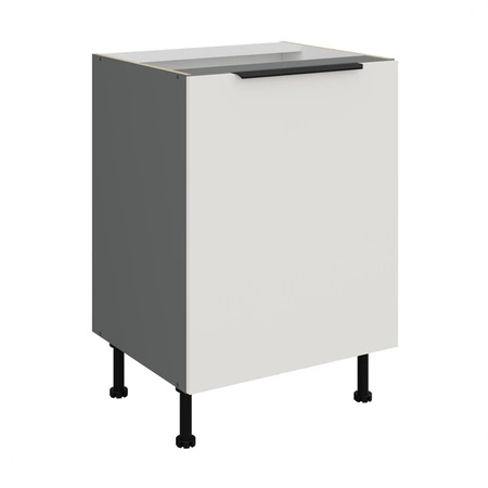 Szafka kuchenna stojąca z półką Corato Ant 60 D 1F BB szafka odporna na uszkodzenia wykończenie frontów w technologii anti fingerprint