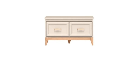 Zestaw mebli do przedpokoju Windsor beżowy / dąb elegancka garderoba w stylu klasycznym stabilne drewniane nogi złote dodatki