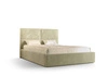 Łóżko tapicerowane Afrodyta 160x200 z pojemnikiem beżowe w nowoczesnym skandynawskim stylu z wygodnym zagłówkiem