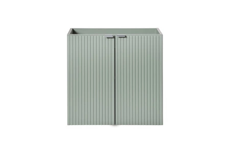 Zestaw mebli łazienkowych Line Reed Green szałwiowy / dąb coast evoke designerskie szafki łazienkowe stylowe pionowe ryflowania