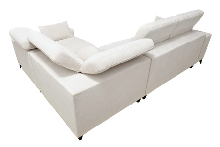 Narożnik z funkcją spania Penejos II łososiowy prawostronny komfort podczas codziennego wypoczynku narożnik z pojemnikiem na pościel