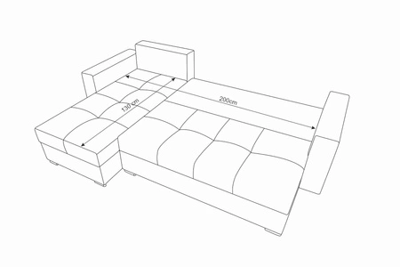 Narożnik z funkcją spania Aldo szary popiel lewostronny gwarantuje najwyższy komfort i funkcjonalność