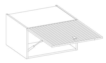 Zestaw mebli kuchennych narożny Chevron / Verdi 300x200 cm meble do kuchni z dekoracyjnym wzorem jodełki odporne na uszkodzenia