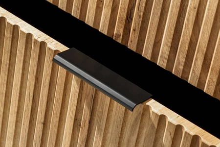 Szafka pod umywalkę Adeel 80 cm dąb wotan starannie wykonana szafka z szufladami odporna na działanie wilgoci ryflowane fronty