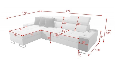 Narożnik z funkcją spania Dafni szary popiel lewostronny pleciony komfort i funkcjonalność podczas codziennego wypoczynku