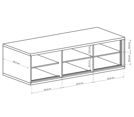 Szafka RTV Mediolan Plus 139 cm hikora gustowna szafka na metalowych nogach wzbogacona o stylowe czarne dodatki szuflada z systemem push to open