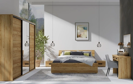 Toaletka z szufladami Penelopa 100 cm dąb catania nowoczesny design mebla obrzeża mebla wykończone zostały specjalną okleiną