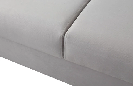 Narożnik z funkcją spania Belvi III szary lewostronny komfortowy i elegancki narożnik do salonu z praktycznym schowkiem w boczku