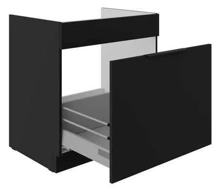 Szafka kuchenna pod zlewozmywak z szufladą Black 80 ZL 1S BB uchwyty krawędziowe szafka odporna na działanie wilgoci i uszkodzenia
