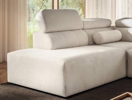 Narożnik z funkcją spania Cantare VI ciemny beż prawostronny wygodny narożnik o niebanalnym designie doskonale odnajdzie się w salonie