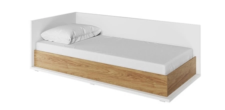 Zestaw mebli Simi biały / hikora naturalna nowoczesne meble o ciekawym designie solidne wykonanie nietuzinkowe metalowe uchwyty