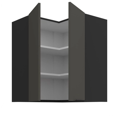 Szafka kuchenna narożna wisząca Aversa Bl 60x60 GN-72 2F odporna na uszkodzenia wykończenie frontów w technologii anti fingerprint