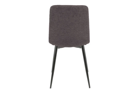 Krzesło tapicerowane Alan Brego ciemny szary nowoczesne oraz funkcjonalne krzesło do jadalni z metalowymi nogami