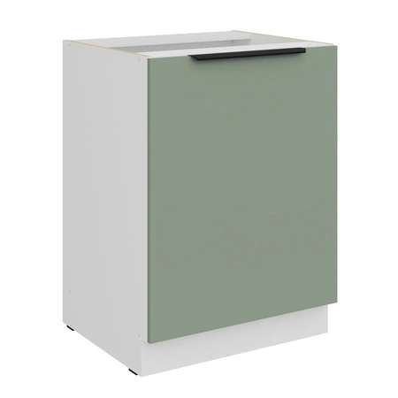 Szafka kuchenna stojąca z półką Treviso Wh 60 D 1F BB szafka odporna na uszkodzenia wykończenie frontów w technologii anti fingerprint