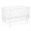Łóżeczko niemowlęce z materacem Great 140x70 cm białe funkcjonalne i eleganckie łóżeczko do pokoju niemowlęcego w nowoczesnym stylu