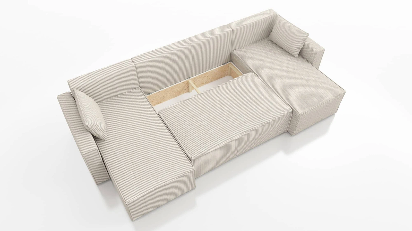 Narożnik z pojemnikiem na pościel Rebenes U