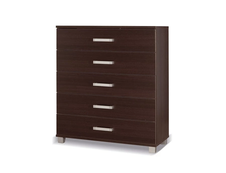 Komoda z szufladami Maximus 100 cm kasztan wenge modernistyczny design komody szuflady na prowadnicach rolkowych