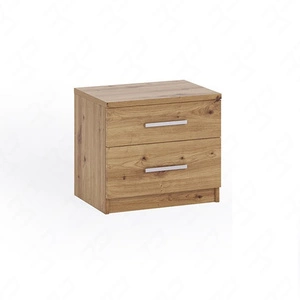 Szafka nocna z szufladami Rico dąb artisan to funkcjonalny mebel w ponadczasowym designie idealny stolik do sypialni